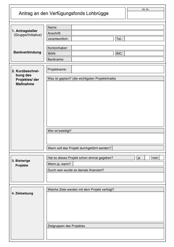 Antrag Verfügungsfonds Lohbrügge